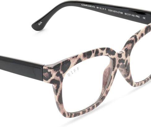 DIFF Reading glasses blue light blocking, Lightweight Oversized Readers Ava Compliments Eyewear for Women, Tortoise Styles in Saudi Arabia