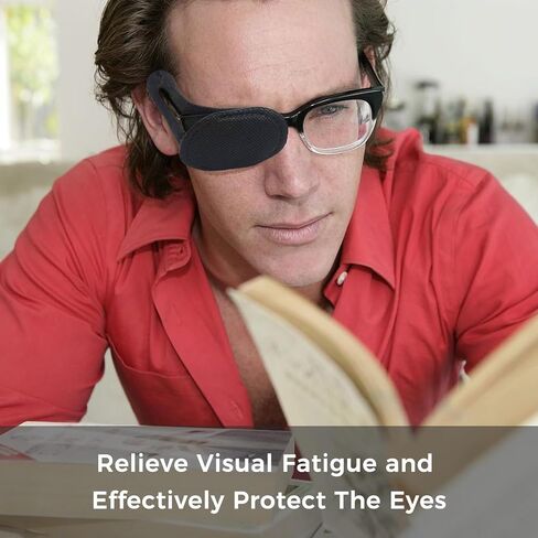 6 قطعة بقع العين للنظارات لصقة عين سوداء قابلة لإعادة الاستخدام لصقة عين كسول للبالغين لعلاج كسل العين الحول الحول للأطفال in Kuwait