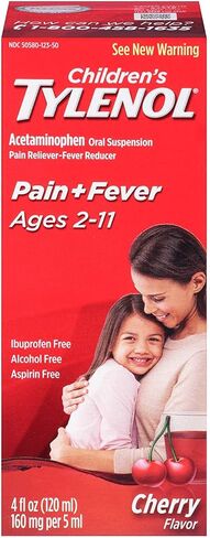 Tylenol Chld Cherry Liq حجم 4 أونصة سائلة Tylenol Children's Cherry Blast Oral Suspension Pack of 3 in Kuwait