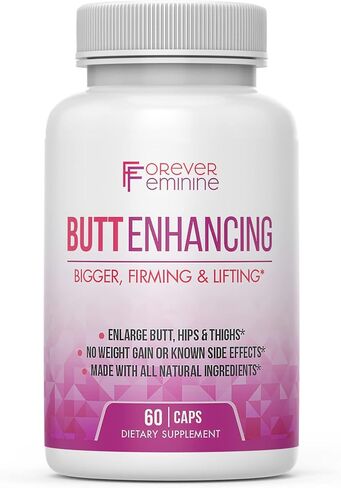 Forever Feminine Premium Butt Enhancement Pills - Booty Enlargement Pills - Shape, Lift and Firm - Butt Enhancer Glute Growth Supplement - Bigger Butt Without Gains - 60 ct in Saudi Arabia