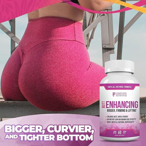 Forever Feminine Premium Butt Enhancement Pills - Booty Enlargement Pills - Shape, Lift and Firm - Butt Enhancer Glute Growth Supplement - Bigger Butt Without Gains - 60 ct in Saudi Arabia