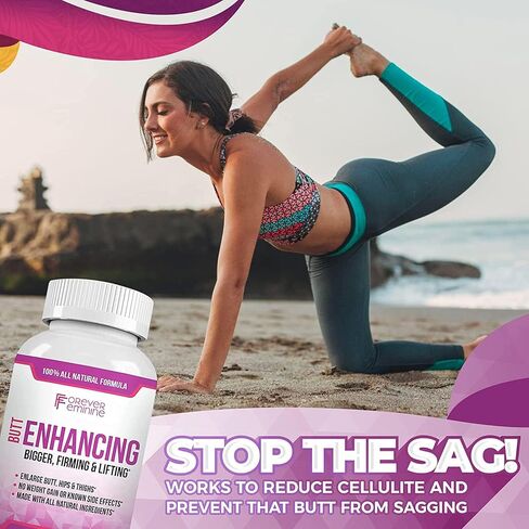 Forever Feminine Premium Butt Enhancement Pills - Booty Enlargement Pills - Shape, Lift and Firm - Butt Enhancer Glute Growth Supplement - Bigger Butt Without Gains - 60 ct in Saudi Arabia