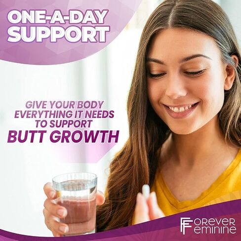 Forever Feminine Premium Butt Enhancement Pills - Booty Enlargement Pills - Shape, Lift and Firm - Butt Enhancer Glute Growth Supplement - Bigger Butt Without Gains - 60 ct in Saudi Arabia