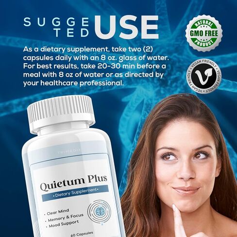 Trimedix (2 Pack) Quietum Plus - لمدة 60 يومًا، Quietum، كبسولات Quietum، كبسولات Quietum Plus، تقييمات Quietum Plus. in Kuwait