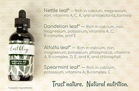Earthley Wellness, Nourish Naturally, All Natural Herbal Multivitamin, Whole, Natural, Organic Herbs, Natually Occuring Vitamins and Minerals, Complete Nutrition, Trace Minerals (4oz, Nourish Her) in Saudi Arabia