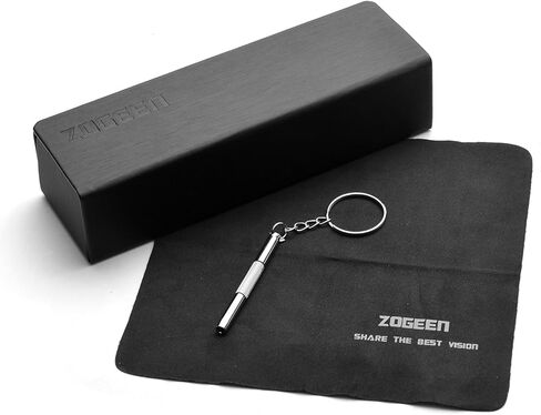 ZUVGEES Vintage Alloy Semi Rimless Reading Glasses Men Women Half Frame Slim Glasses with Stylish Case T0340 in Kuwait