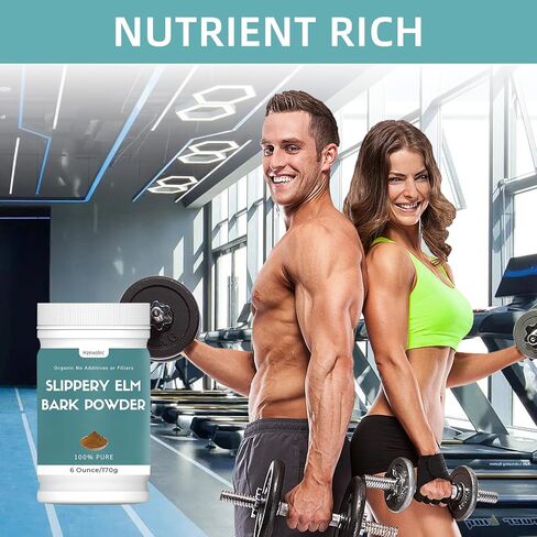 مسحوق الدردار الزلق العضوي 6 أونصة من nznxolrc، مسحوق لحاء الدردار الزلق العضوي، نقي وطبيعي 100%، صالح للطعام، يساعد على تهدئة الحلق والسعال، نباتي، صديق للحيوانات الأليفة in Kuwait