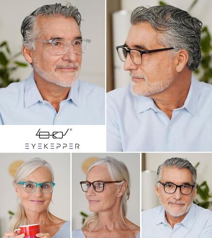 Eyekepper 5 Pack Large Reading Glasses - Square Readers for Men Women Reading in Saudi Arabia