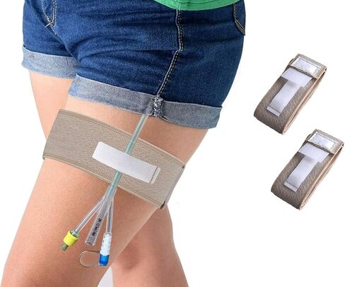 2PCS Catheter Leg Strap Catheter Holder Urine Drainage Bag Leg Band Urinary Legband Holder Catheter Tube Holder (Blue) in Kuwait