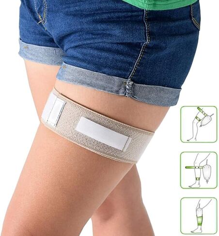 2PCS Catheter Leg Strap Catheter Holder Urine Drainage Bag Leg Band Urinary Legband Holder Catheter Tube Holder (Blue) in Kuwait