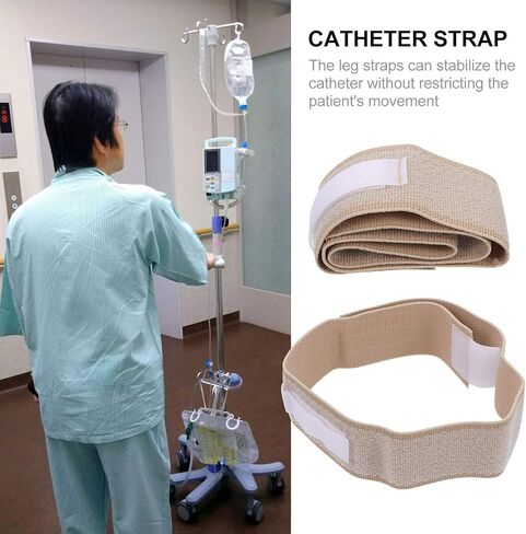 2PCS Catheter Leg Strap Catheter Holder Urine Drainage Bag Leg Band Urinary Legband Holder Catheter Tube Holder (Blue) in Kuwait