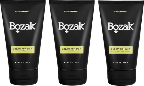 كريم Bozak المضاد للفطريات المضاد للحساسية للرجال لعلاج حكة اللعب والوقاية من قدم الرياضي - 2% نترات ميكونازول - عبوة ثلاثية in Kuwait