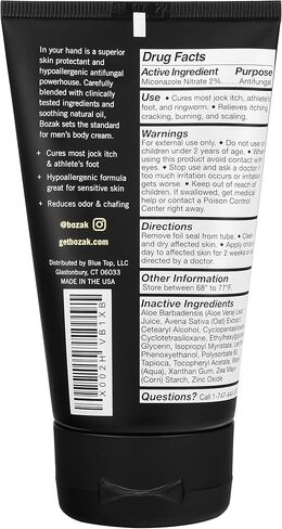كريم Bozak المضاد للفطريات المضاد للحساسية للرجال لعلاج حكة اللعب والوقاية من قدم الرياضي - 2% نترات ميكونازول - عبوة ثلاثية in Kuwait