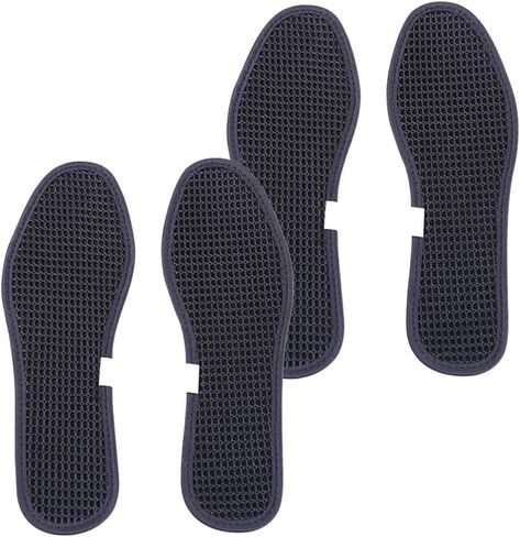 اكسيرت نعال داخلية للاحذية مصنوعة من فحم الخيزران، نعال داخلية شبكية ماصة للعرق ومضادة للروائح الكريهة للرجال والنساء لممارسة الرياضة والجري بلون اسود، زوجان مقاس 41 in Kuwait