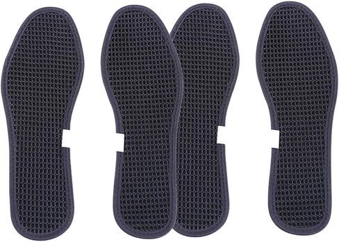 اكسيرت نعال داخلية للاحذية مصنوعة من فحم الخيزران، نعال داخلية شبكية ماصة للعرق ومضادة للروائح الكريهة للرجال والنساء لممارسة الرياضة والجري بلون اسود، زوجان مقاس 41 in Kuwait