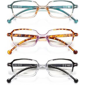 Reading Glasses Blue Light Blocking for Women Men Cute Computer Readers +1.5 Anti Glare UV Filter Lightweight Reader Glasses 3 Pack