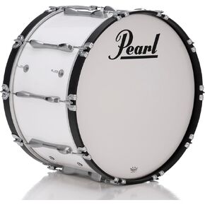 Pearl Marching Bass Drum, Pure White (FBDB2414/A33) in Kuwait