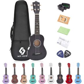 Soprano Ukulele Beginner Pack, 21 Inch Basswood kids Ukuleles Starter Kit with Gig Bag Digital Tuner Spare Strings and Picks. (blue)
