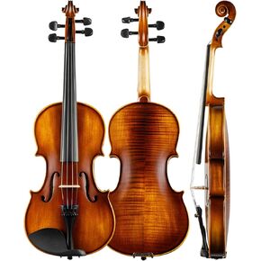 Christina V02 1/2 Full Size Violin for Adults Beginners, Violin Kit with Case，Violin Bow and Tuner, Instruction, Rosin, Shoulder Rest, Extra Strings and Cleaning cloth