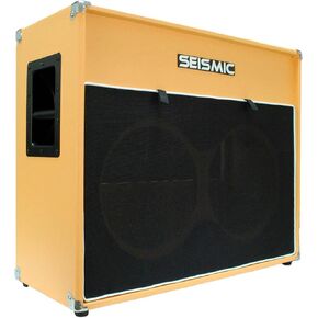 Seismic Audio - 2x12 GUITAR SPEAKER CABINET EMPTY - 7 Ply Birch - 12" Speakerless Cab - Vintage 212 - Black Tolex - Black Cloth Grill - Front or Rear Loading Options
