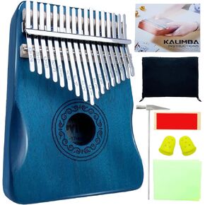 YEPVIE Kalimba 17 Key، بيانو Kalimba الإبهام الاحترافي مع أدوات التعلم، بيانو الإصبع الفريد من نوعه Kalimba Musical Instruments هدية رائعة للأطفال والكبار (بني) in Kuwait