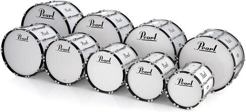 طبلة بيرل مارشينج باس، أبيض نقي (FBDB2414/A33) in Kuwait