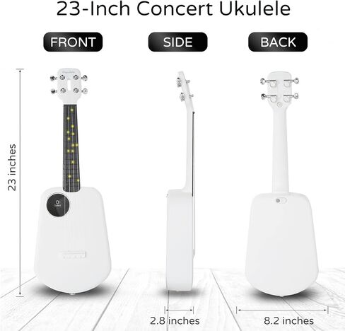 القيثارة للحفلات الموسيقية للمبتدئين مقاس 23 بوصة القيثارة الذكية مع إرشادات التمارين التفاعلية المرئية الذكية، والدروس عبر الإنترنت، و72 مصباح LED، والقيثارة الاحترافية للضبط التلقائي in Kuwait