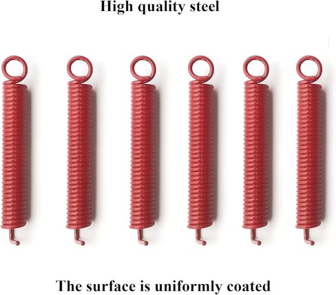 6 في عبوة نوابض تريمولو بدون ضوضاء، زنبرك جسر الجيتار الكهربائي، يناسب جيتار اف ار وتي اس ان ار ودي بي، احمر in Kuwait