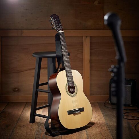 اشثورب جيتار صوتي كلاسيكي كامل الحجم 39 انش، خشب تونوود فاخر مع لمسة نهائية طبيعية كلاسيكية، اوتار نايلون، حقيبة جيغ، حزام، ريشة in Kuwait