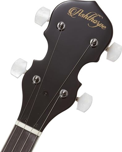 Ashthorpe 5-String Banjo, Left Handed - Full Size with 24 Brackets, Closed Back, Mahogany Resonator, and Geared 5th Tuner in Kuwait