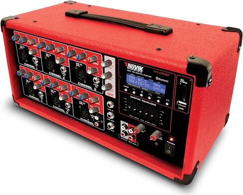 خلاط نوفيك نيو NVK 6400-BT | خلاط يعمل بالبلوتوث ومشغل MP3 مزود بـ 6 قنوات مع فتحة USB وSD وجهاز تحكم عن بعد in Saudi Arabia