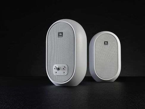 شاشات JBL Professional 1 Series 104-BT المدمجة لسطح المكتب مع بلوتوث، أبيض، تباع كزوج، مكبر صوت 4.5 بوصة in Saudi Arabia
