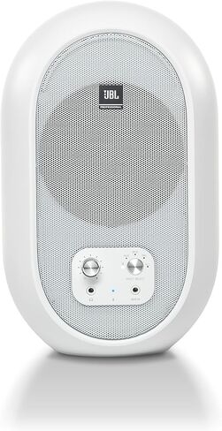شاشات JBL Professional 1 Series 104-BT المدمجة لسطح المكتب مع بلوتوث، أبيض، تباع كزوج، مكبر صوت 4.5 بوصة in Saudi Arabia