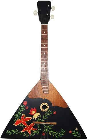 New Classic Original Russian Ukrainian Balalaika Prima 3 Strings Trembita! Natural Wood! Hand Painted Black! in Saudi Arabia