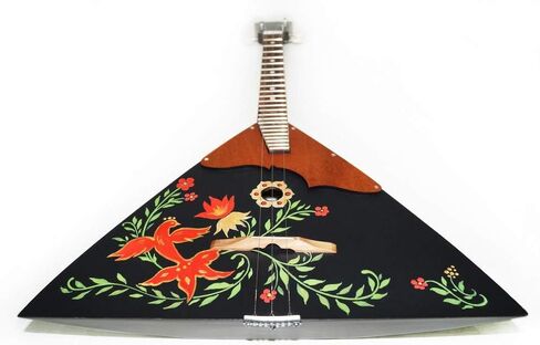 New Classic Original Russian Ukrainian Balalaika Prima 3 Strings Trembita! Natural Wood! Hand Painted Black! in Saudi Arabia