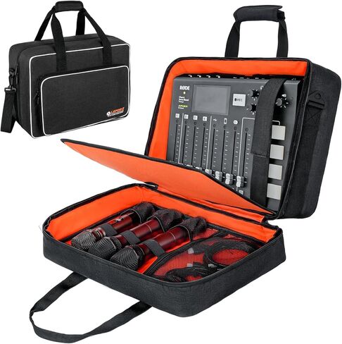LEFOR·Z Audio Mixer Travel Case Compatible with RODECaster Pro,RODECaster Pro II,TC-Helicon GoXLR,Podcast Mixer Case Protective DJ Mixer Storage Bag for Microphones and More Podcast Equipment in Kuwait