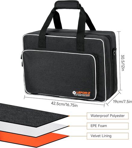 LEFOR·Z Audio Mixer Travel Case Compatible with RODECaster Pro,RODECaster Pro II,TC-Helicon GoXLR,Podcast Mixer Case Protective DJ Mixer Storage Bag for Microphones and More Podcast Equipment in Kuwait