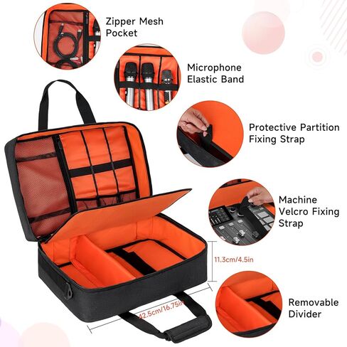 LEFOR·Z Audio Mixer Travel Case Compatible with RODECaster Pro,RODECaster Pro II,TC-Helicon GoXLR,Podcast Mixer Case Protective DJ Mixer Storage Bag for Microphones and More Podcast Equipment in Kuwait