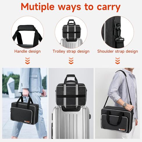 LEFOR·Z Audio Mixer Travel Case Compatible with RODECaster Pro,RODECaster Pro II,TC-Helicon GoXLR,Podcast Mixer Case Protective DJ Mixer Storage Bag for Microphones and More Podcast Equipment in Kuwait