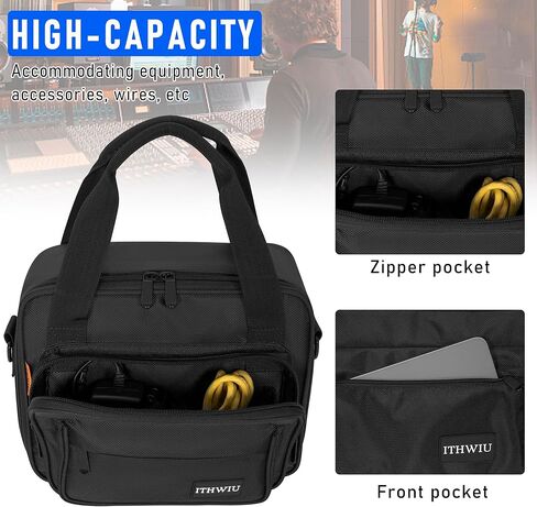 حقيبة حمل خلاط مبطنة من ITHWIU تناسب خلاطات سلسلة Behringer X-AIR (XR12،XR16،XR18)، طول 14.6 بوصة × عرض 7.5 بوصة × ارتفاع 6.7 بوصة، أسود in Kuwait