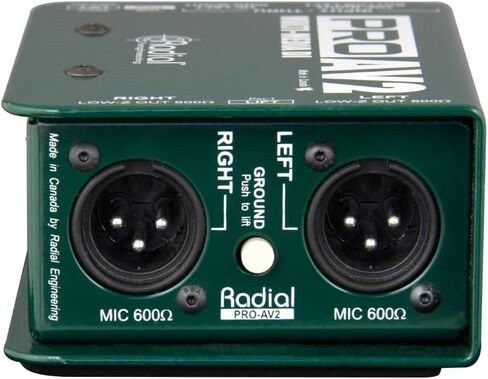 مجموعة صندوق مباشر للوسائط المتعددة ستيريو سلبية ProAV2 من الهندسة الشعاعية مع كابل ميكروفون خنزير خنزير وقماش تلميع الصوت السائل in Kuwait