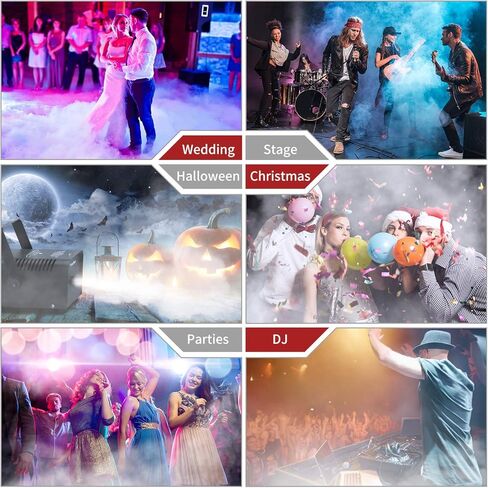 Theefun Fog Machine - 2000CFM Smoke Machine with Wired and Wirelss Remote Control - 400W Halloween Fog Machine with Handle for Christmas Wedding Party and Stage Effect(Size 9.06x4.33x4.53inch) in Kuwait
