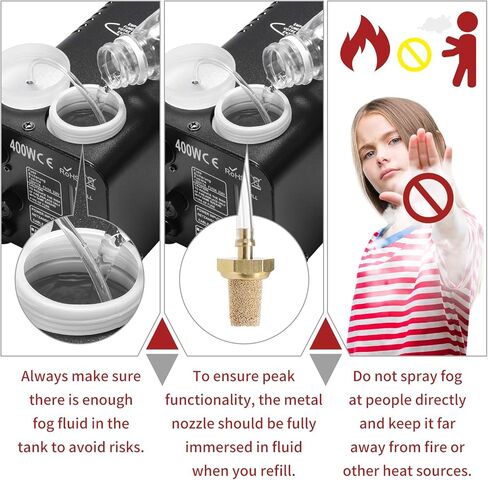 Theefun Fog Machine - 2000CFM Smoke Machine with Wired and Wirelss Remote Control - 400W Halloween Fog Machine with Handle for Christmas Wedding Party and Stage Effect(Size 9.06x4.33x4.53inch) in Kuwait