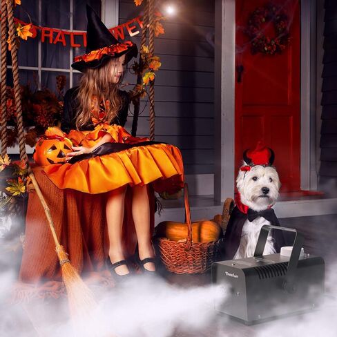 Theefun Fog Machine - 2000CFM Smoke Machine with Wired and Wirelss Remote Control - 400W Halloween Fog Machine with Handle for Christmas Wedding Party and Stage Effect(Size 9.06x4.33x4.53inch) in Kuwait