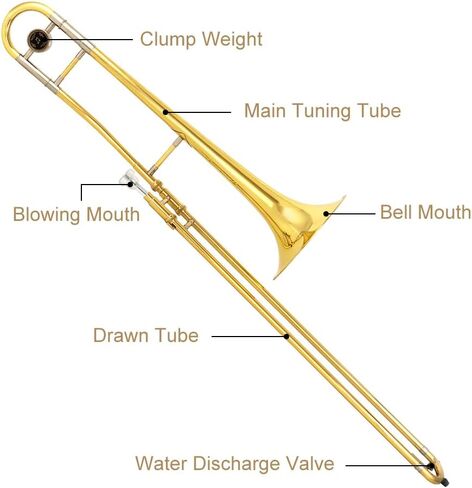 أداة يامير ألتو ترومبون Bb ترومبون للطلاب المبتدئين والمتعلمين البالغين للعب، بما في ذلك (glod) in Kuwait