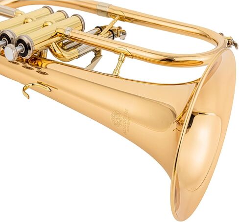 AUROSUS Flugelhorns SFH501G مع حافظة صلبة وقطعة الفم، مشغل الصمام الثالث، جرس وتركيبات من النحاس الذهبي، مع حافظة in Kuwait