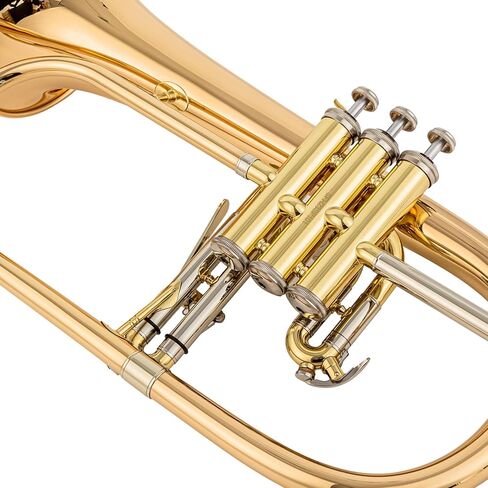 AUROSUS Flugelhorns SFH501G مع حافظة صلبة وقطعة الفم، مشغل الصمام الثالث، جرس وتركيبات من النحاس الذهبي، مع حافظة in Kuwait