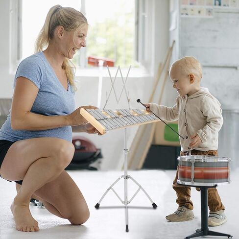 GLARRY 32 ملاحظة قرع Glockenspiel Bell Kit مجموعة أدوات إكسيليفون مع وسادة تدريب 8 بوصات، حامل الموسيقى، المطارق، عصي الطبل وحقيبة حمل in Kuwait