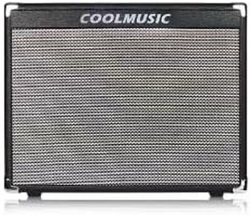 COOLMUSIC جيتار كهربائي أمبير 25 وات، مضخم صوت منزلي مدمج، مقبس سماعة رأس ومدخل Aux يتضمن كسب صوت منخفض متوسط ​​مرتفع in Kuwait