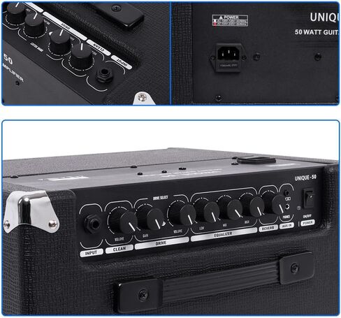 COOLMUSIC جيتار كهربائي أمبير 25 وات، مضخم صوت منزلي مدمج، مقبس سماعة رأس ومدخل Aux يتضمن كسب صوت منخفض متوسط ​​مرتفع in Kuwait